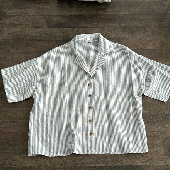 NWOT striped button down - Picture 1 of 9